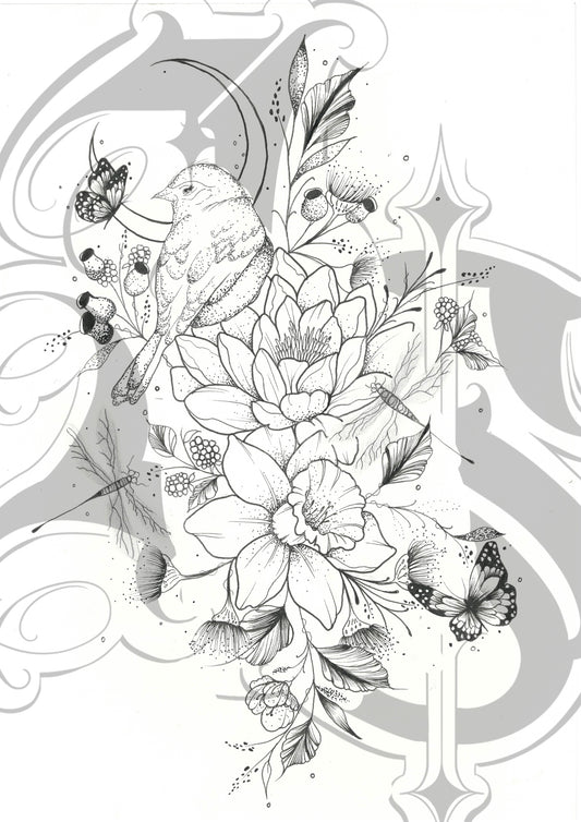 Dancing With Spring - Hand Drawn